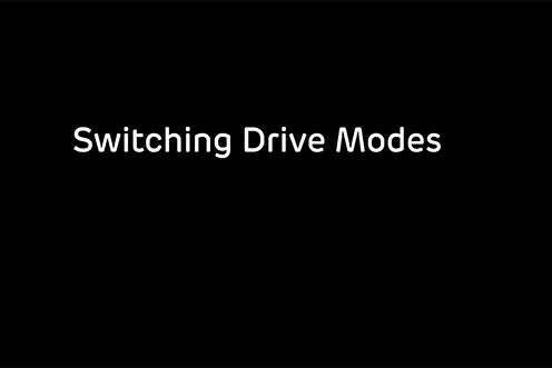 Empulse M90 | Switching Drive Modes
